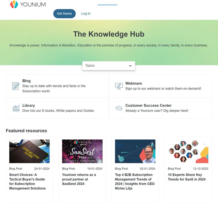 Younium Knowledge Hub